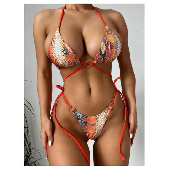 Other - 2 Piece Snakeskin Pattern Bikini With A Iridescent Sheen